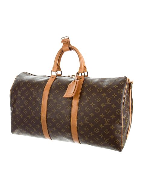 louis vuitton keepall monogram 50|Keepall Bandoulière 50 Monogram Shadow Leather .